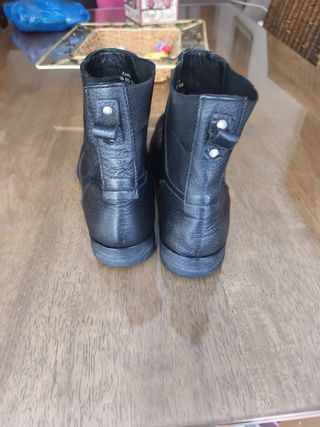 Botas Zara T40 Piel Negra
