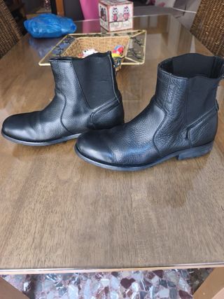 Botas Zara T40 Piel Negra