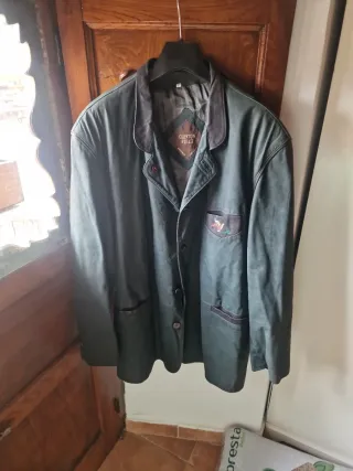 Chaqueta de piel verde Austriaca Talla XL