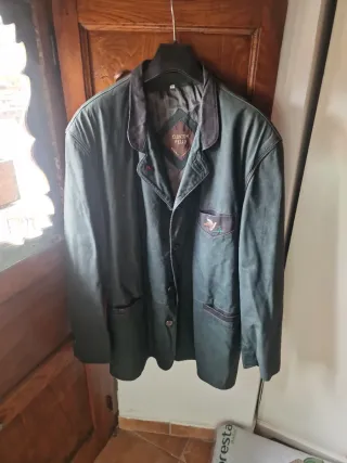 Chaqueta de piel verde Austriaca Talla XL