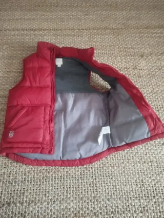 Chaleco acolchado rojo niño/a cremallera
