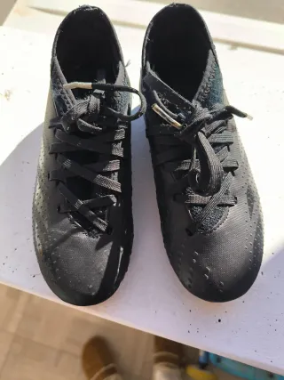 Botas de fútbol niño negras Talla 28 1/3