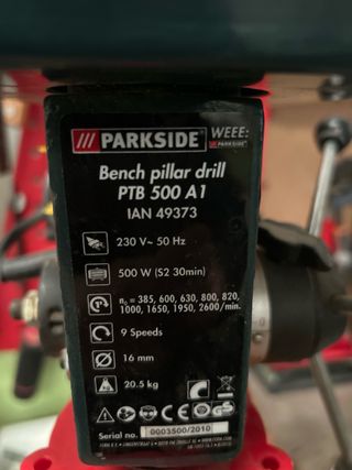 Taladro de mesa PARKSIDE PTB 500 A1