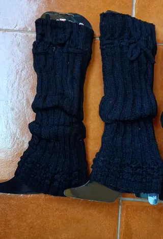 Calentadores de piernas negros