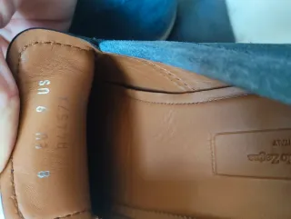 Mocassini Zegna Blu Pelle Scamosciata