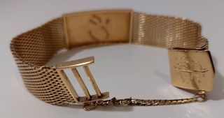 Pulsera Omega oro 18kt + 18 brillantes, peso 46gr