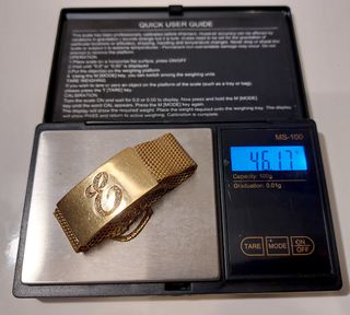 Pulsera Omega oro 18kt + 18 brillantes, peso 46gr