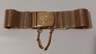Pulsera Omega oro 18kt + 18 brillantes, peso 46gr