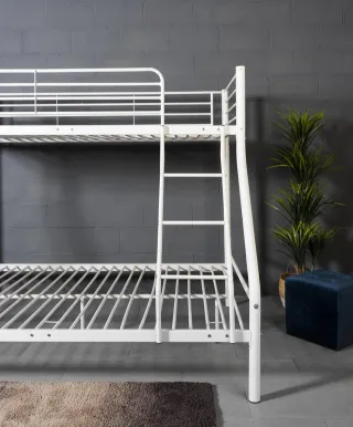 Litera Matrimonial Blanca y negra