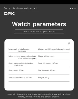 Reloj OPK Hombre Esfera Azul y Detalles Dorados