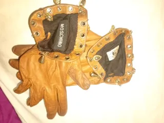 Guantes Moschino Originales Made in Italy de piel