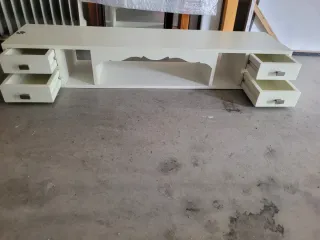 Mueble estante blanco con cajones.101x16x24cm