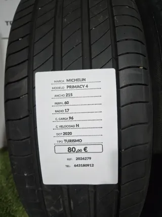 215 60 17 96H MICHELIN PRIMACY 4