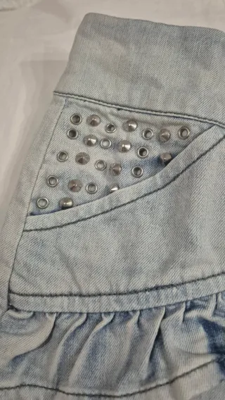 Minifalda vaquera mujer con tachuelas