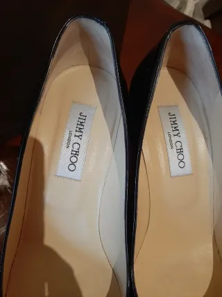 Zapatos Jimmy Choo Tacon Talla 40 Negro