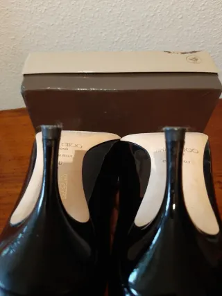 Zapatos Jimmy Choo Tacon Talla 40 Negro