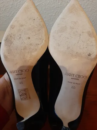 Zapatos Jimmy Choo Tacon Talla 40 Negro