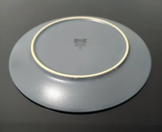 5 Platos IKEA Azul y Gris