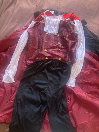 Disfraz Drácula Talla XL Negro y Rojo