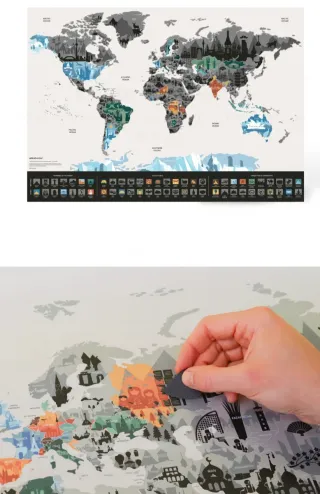 Mapa rascable del mundo