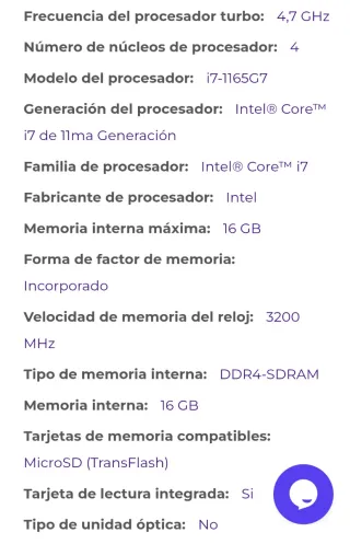 Lenovo Thinkpad L13 i7 11th generación