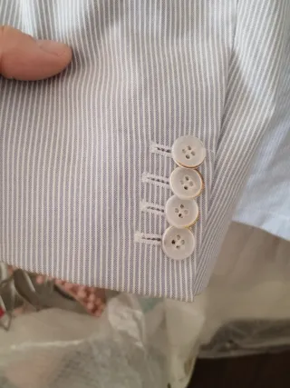 Chaqueta Massimo Dutti Gris y Blanca