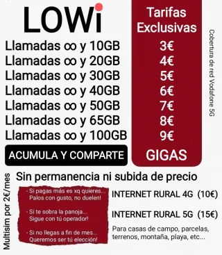 Bonos Gigas Extra Lowi