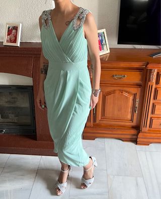 Vestido de fiesta verde