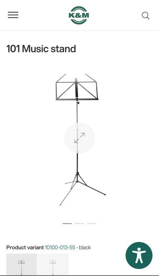 Atril de música K&M 101 – Negro (Usado, buen estad