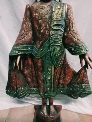 Figura Buda Madera Tallada