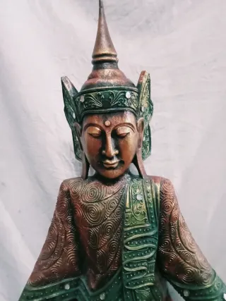 Figura Buda Madera Tallada