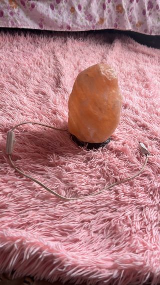 Lámpara de sal del Himalaya rosa/naranja