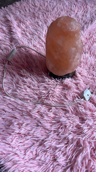 Lámpara de sal del Himalaya rosa/naranja