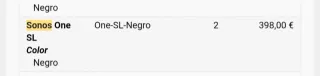 Sonos One SL Nero (Coppia) + Supporti