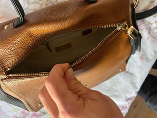 Bolso Piel Purificación García Marrón/Negro