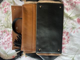 Bolso Piel Purificación García Marrón/Negro