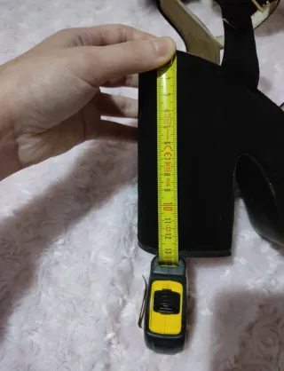 Sandalias Negras Plataforma Tacón