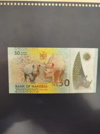 Billete 30 N$ Namibia 30 Aniversario Independencia