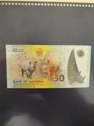 Billete 30 N$ Namibia 30 Aniversario Independencia