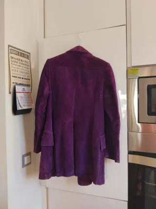 Chaqueta Morada Estilo Motero