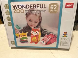 Juego construcción Wonderful Zoo Kebo 62 piezas