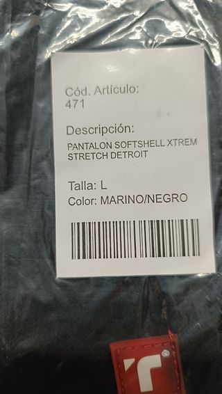 Pantalón Roly Softshell Talla L Marino
