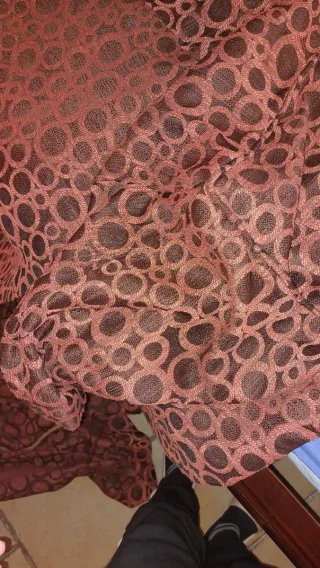 Copri letto tessuto beige e marrone