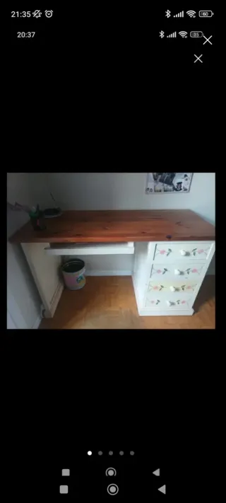 Escritorio  de madera de pino