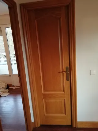 Puertas de madera con cristal (70€ c/u)