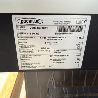 Vitrina expositora refrigerada Docriluc