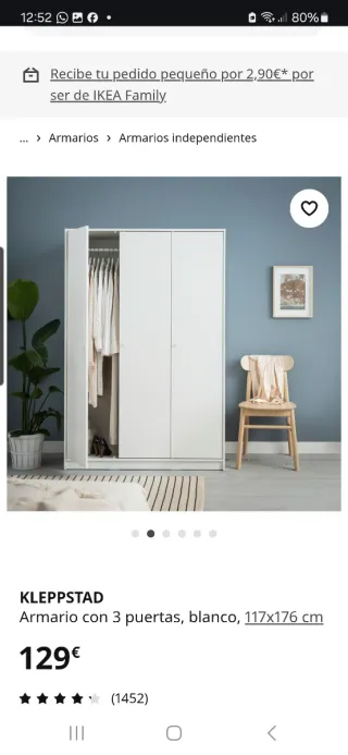 Armario 3 puertas blanco