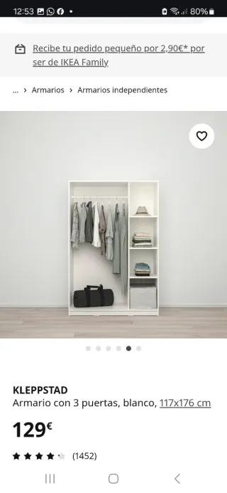 Armario 3 puertas blanco