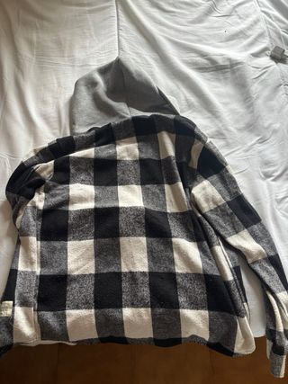 Chaqueta cuadros capucha RABEN