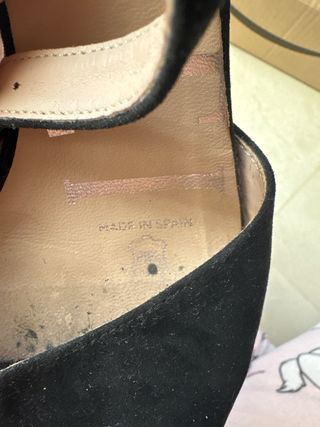 Tacones negros plataforma piel